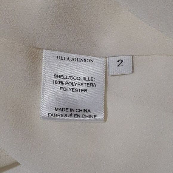 ULLA JOHNSON  Gardenia Delphine Floral Tiered Ruffled Dress Side Zipper Size 2 - Picture 13 of 14